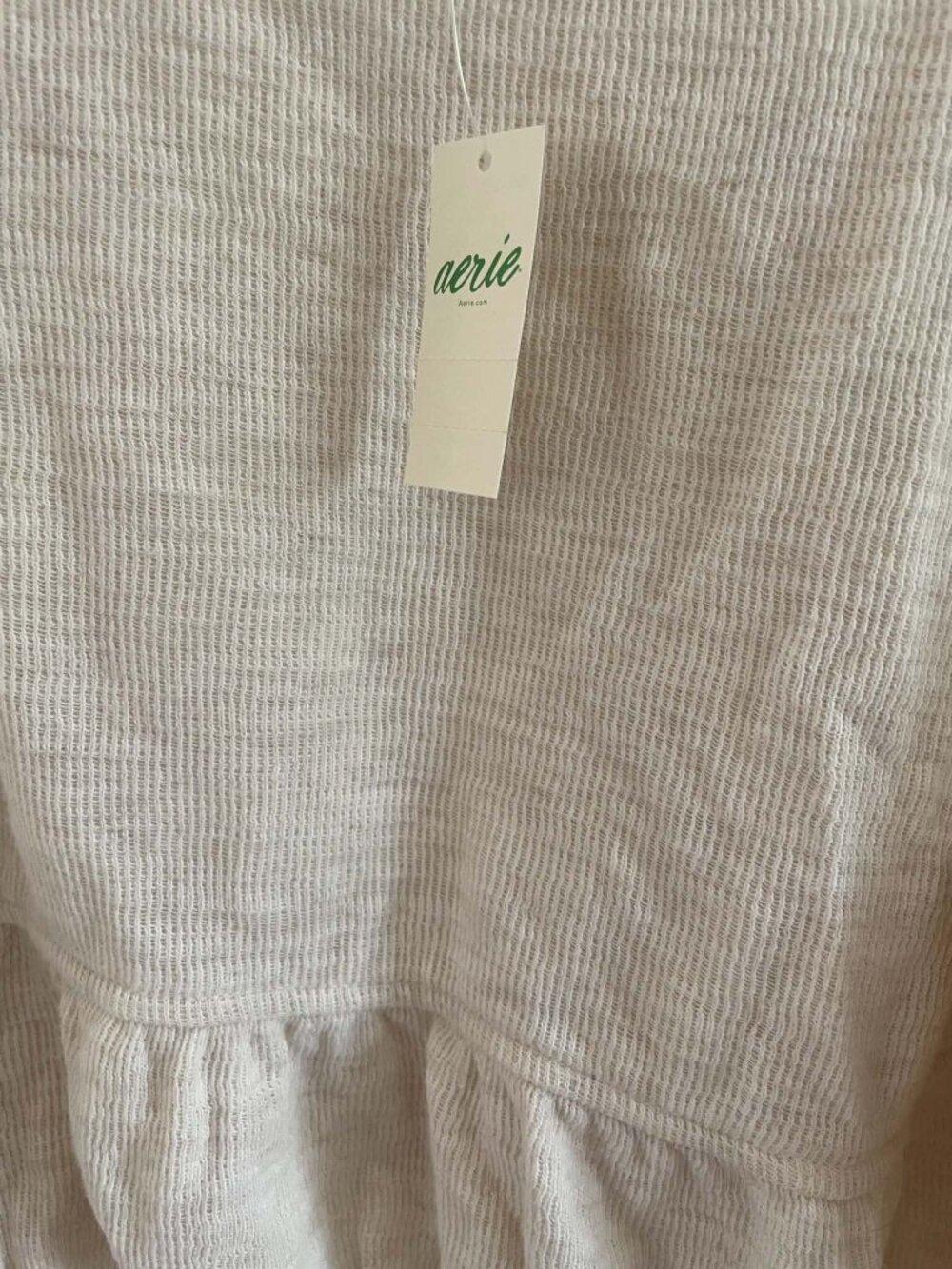 Aerie Cream Crop Top Shirt NWT New XS - Picture 4 of 5